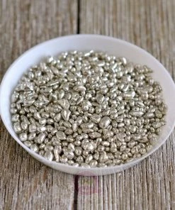 Queen & Co Metallic Sea Glass Silver