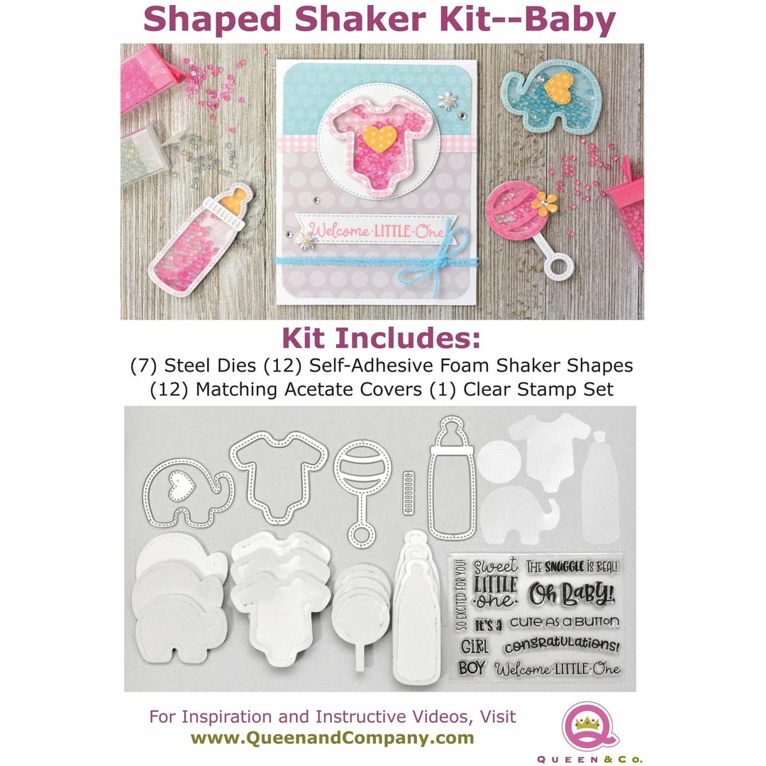 Queen & Co Shaped Shaker Kits Baby Shaped Shaker Set 2 Queen & Co Shaped Shaker Kits Baby Shaped Shaker Set