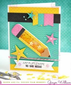 Queen & Co Shaped Shaker Kits School Days Shaped Shaker Kit