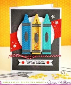 Queen & Co Shaped Shaker Kits School Days Shaped Shaker Kit