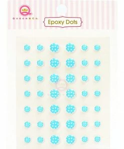 Queen & Co Bling Epoxy Dot Polka Blue