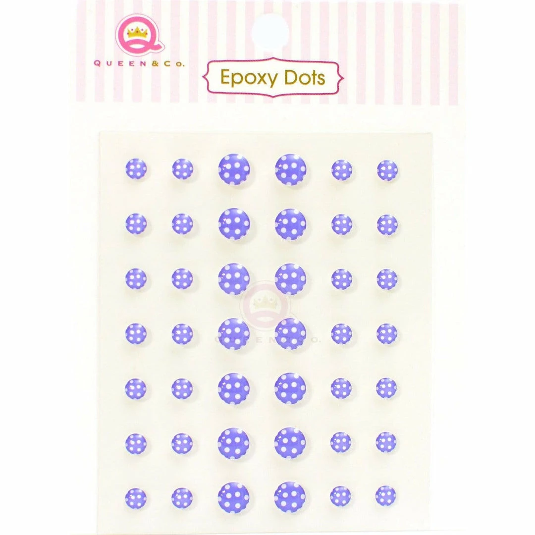 Queen & Co Epoxy Dot Polka Purple 1 Queen & Co Epoxy Dot Polka Purple
