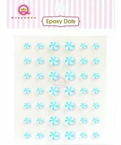 Queen & Co Bling Epoxy Dot Swirl Blue