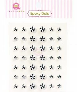 Queen & Co Epoxy Dot Swirl Black Bling