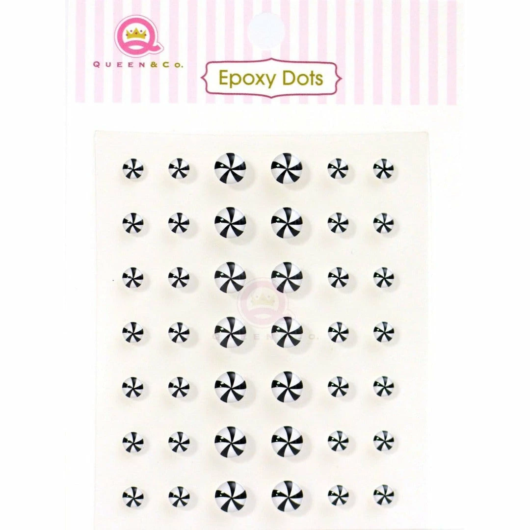 Queen & Co Epoxy Dot Swirl Black Bling 1 Queen & Co Epoxy Dot Swirl Black Bling