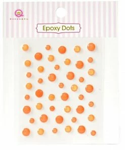 Queen & Co Epoxy Dots Orange Bling