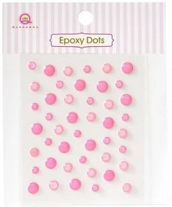 Queen & Co Bling Epoxy Dots Pink