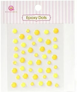 Queen & Co Bling Epoxy Dots Yellow