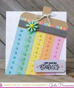 Queen & Co Bling Ice Flower Orange 5 Queen & Co Bling Ice Flower Orange