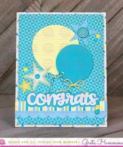 Queen & Co Congrats Sentiment Stacker Kit Word Dies