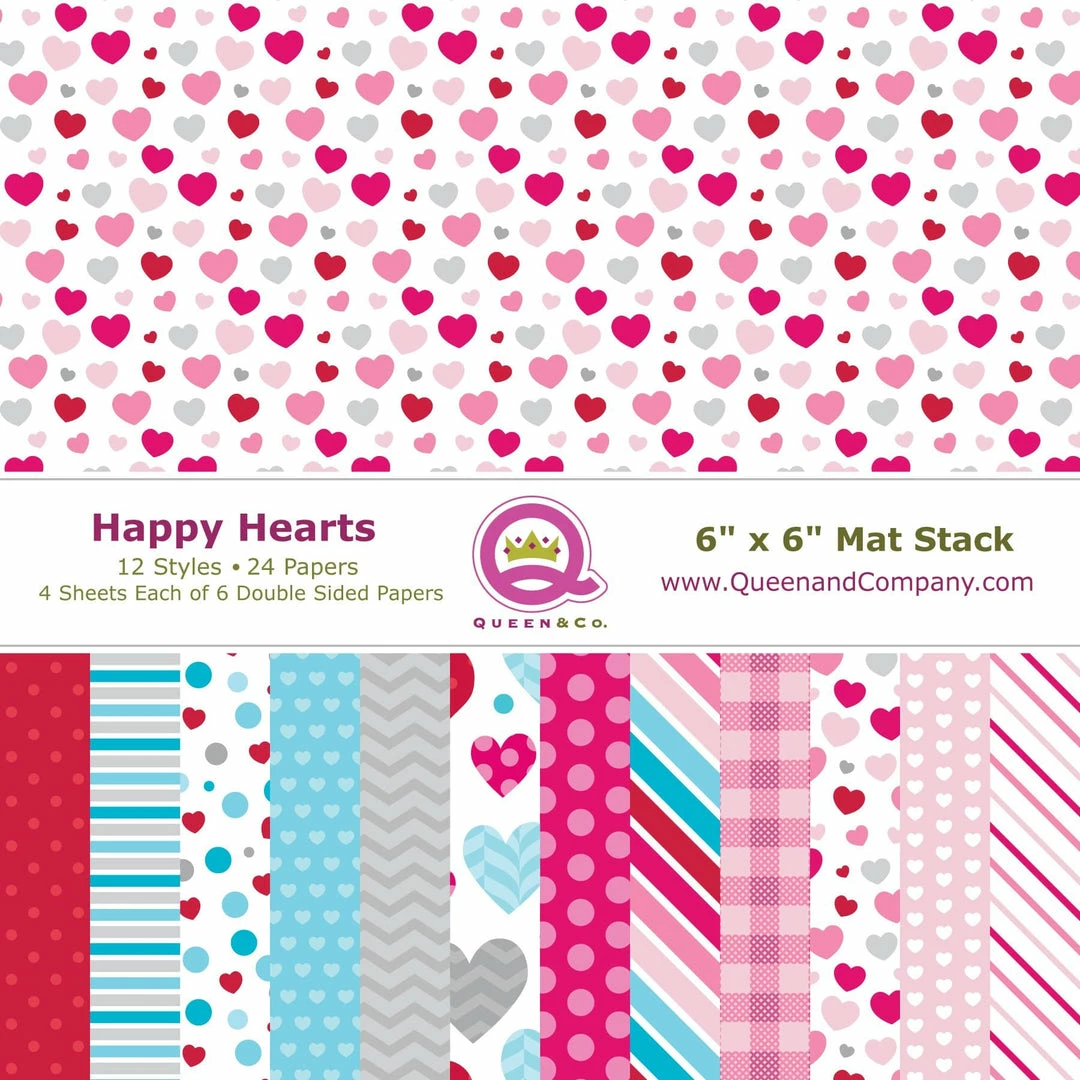 Queen & Co Happy Hearts Paper Pad 1 Queen & Co Happy Hearts Paper Pad