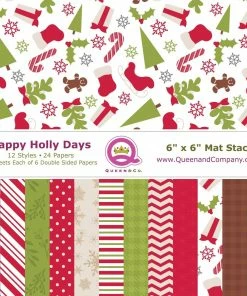 Queen & Co Happy Holly Days Paper Pad