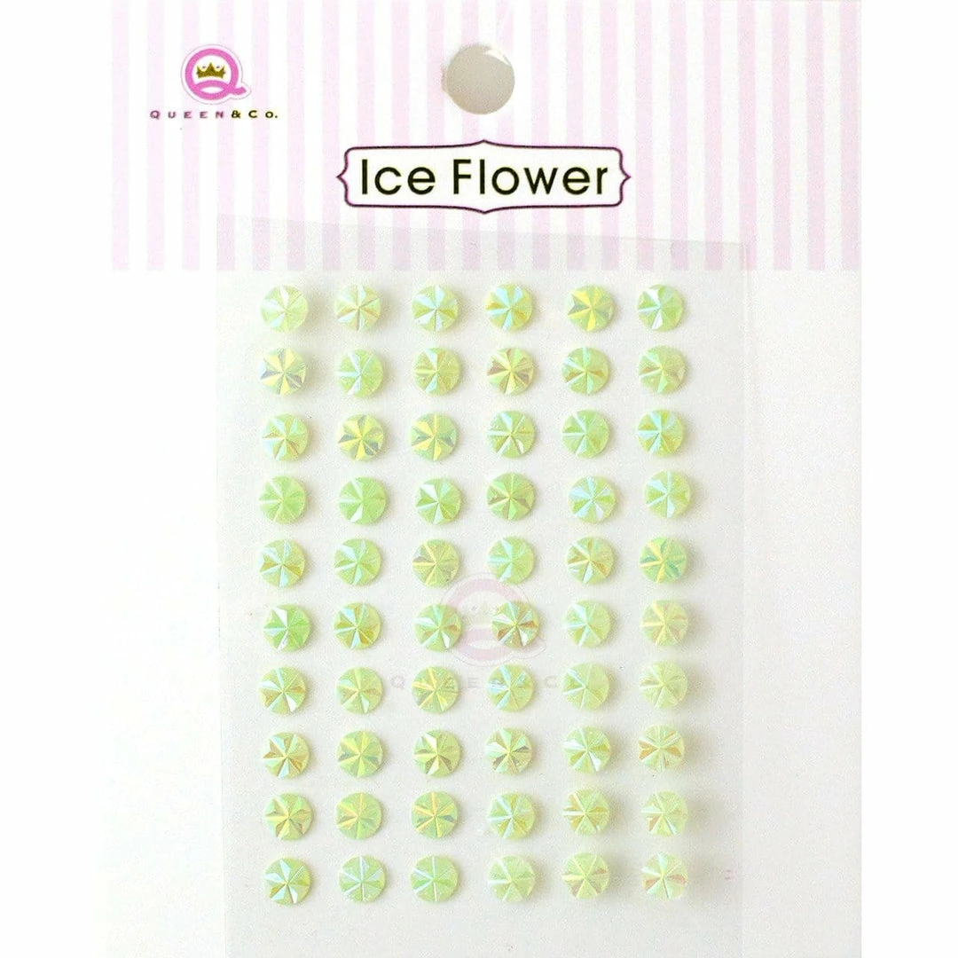 Queen & Co Ice Flower Green Bling 1 Queen & Co Ice Flower Green Bling