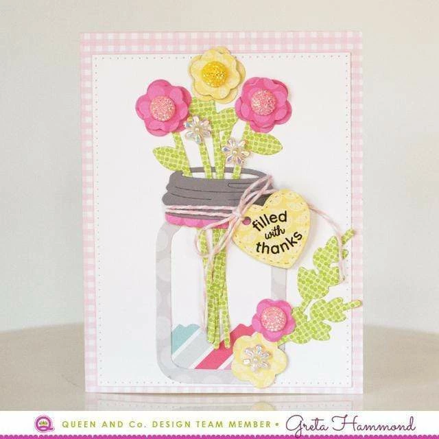 Queen & Co Love Jar Flower & Stem Dies 2 Queen & Co Love Jar Flower & Stem Dies