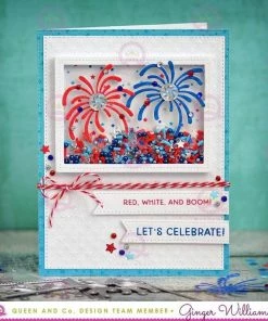 Queen & Co Shaped Shaker Kits Patriotic Shaped Shaker