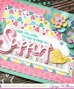 Queen & Co Support Sentiment Stackers Word Dies