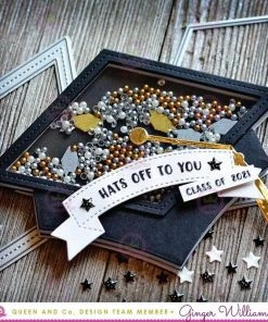 Queen & Co Shaped Shaker Kits Grad Hat Shaped Shaker