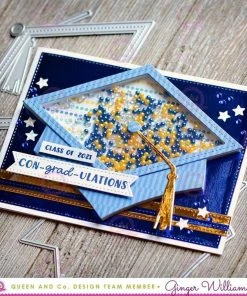 Queen & Co Shaped Shaker Kits Grad Hat Shaped Shaker