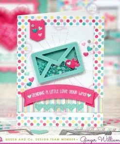 Queen & Co Shaped Shaker Kits Love Letter Shaped Shaker