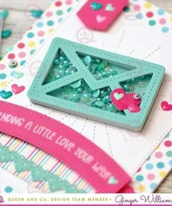 Queen & Co Shaped Shaker Kits Love Letter Shaped Shaker