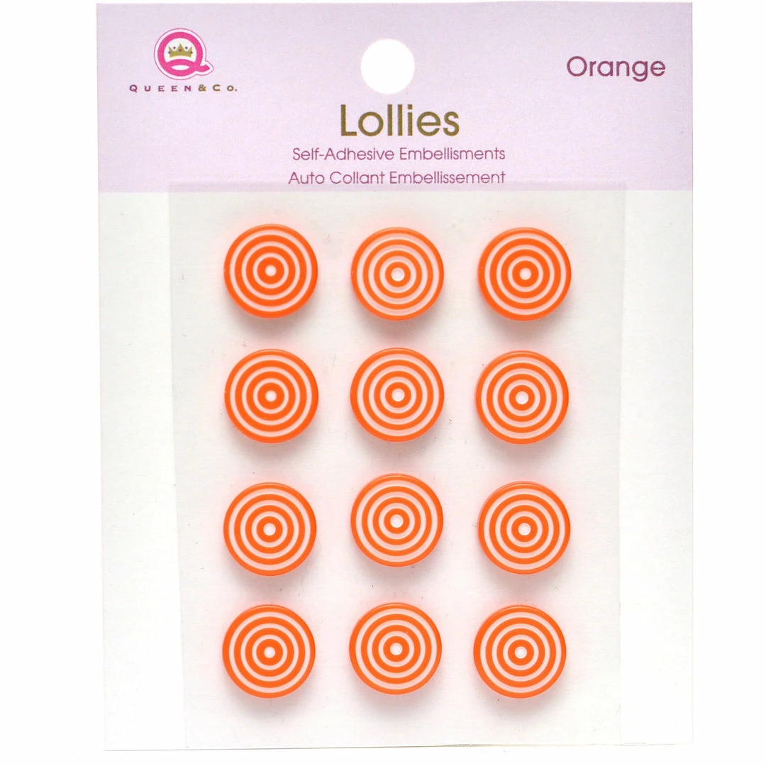 Queen & Co Bling Lollies Orange 1 Queen & Co Bling Lollies Orange