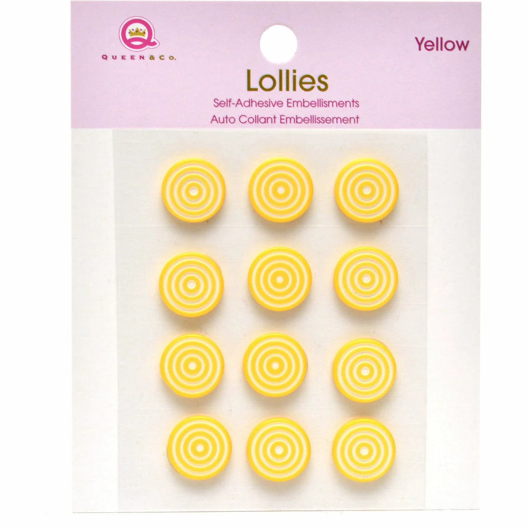 Queen & Co Bling Lollies Yellow 1 Queen & Co Bling Lollies Yellow