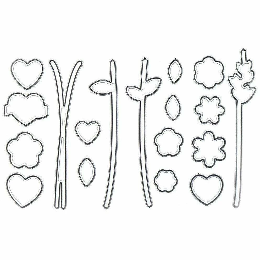 Queen & Co Love Jar Flower & Stem Dies 1 Queen & Co Love Jar Flower & Stem Dies