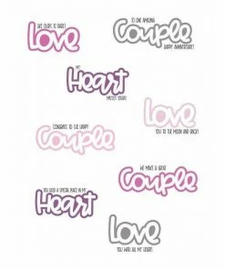 Queen & Co Word Dies Love Sentiment Stackers 24 Queen & Co Word Dies Love Sentiment Stackers