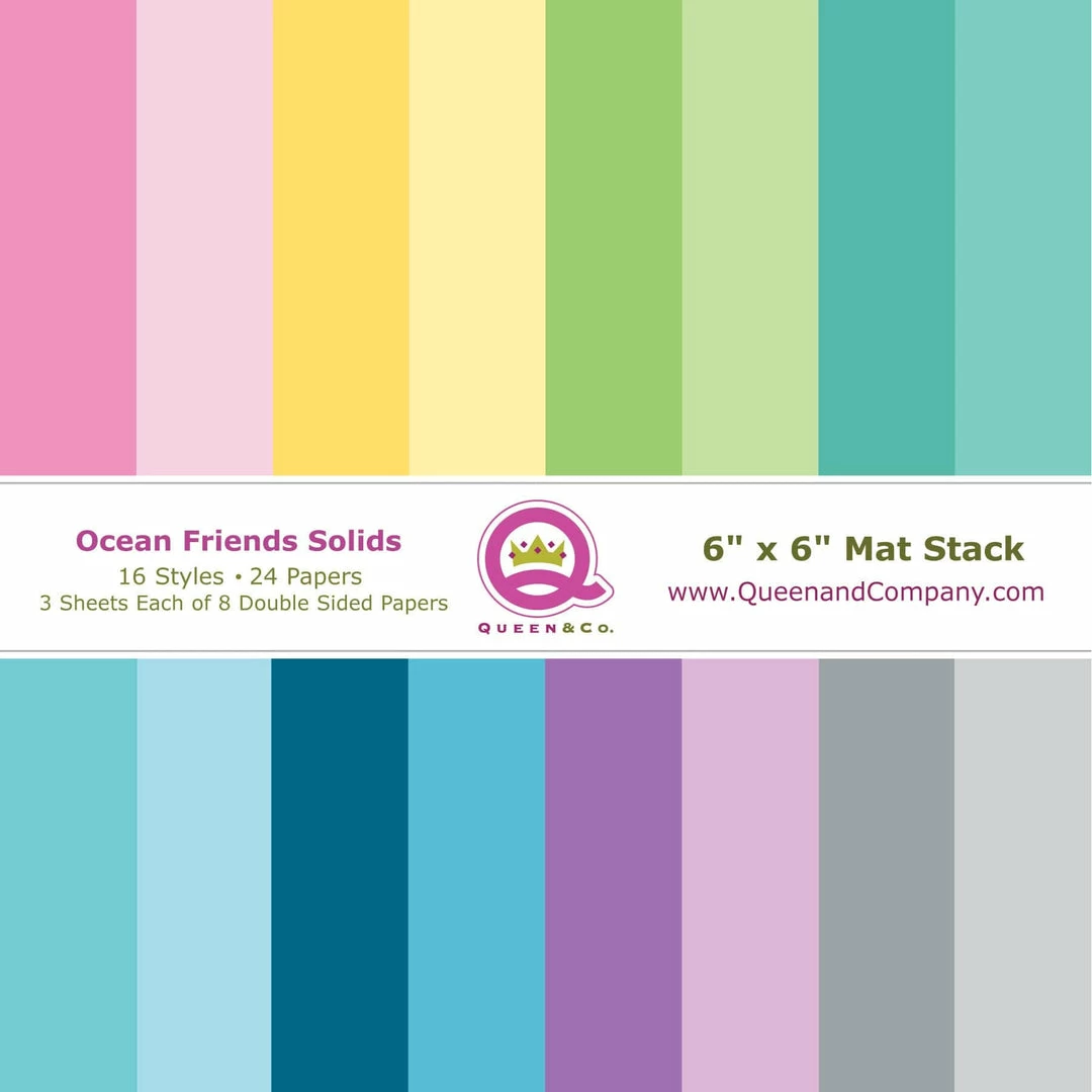 Queen & Co Ocean Friends Solid Paper Pad 1 Queen & Co Ocean Friends Solid Paper Pad