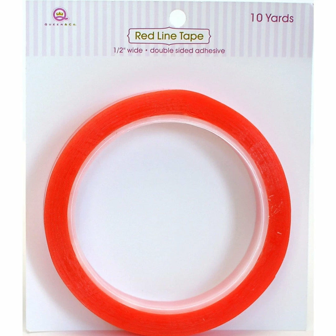 Queen & Co Red Line Tape 1/2" Adhesive 1 Queen & Co Red Line Tape 1/2" Adhesive