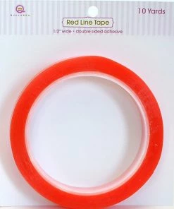 Queen & Co Red Line Treat Box Tape 1/8"