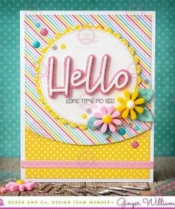 Queen & Co Word Dies Hello Sentiment Stackers