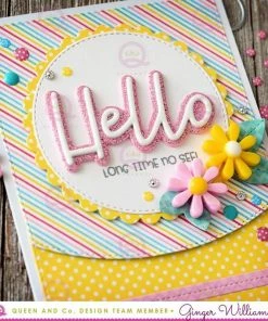 Queen & Co Word Dies Hello Sentiment Stackers