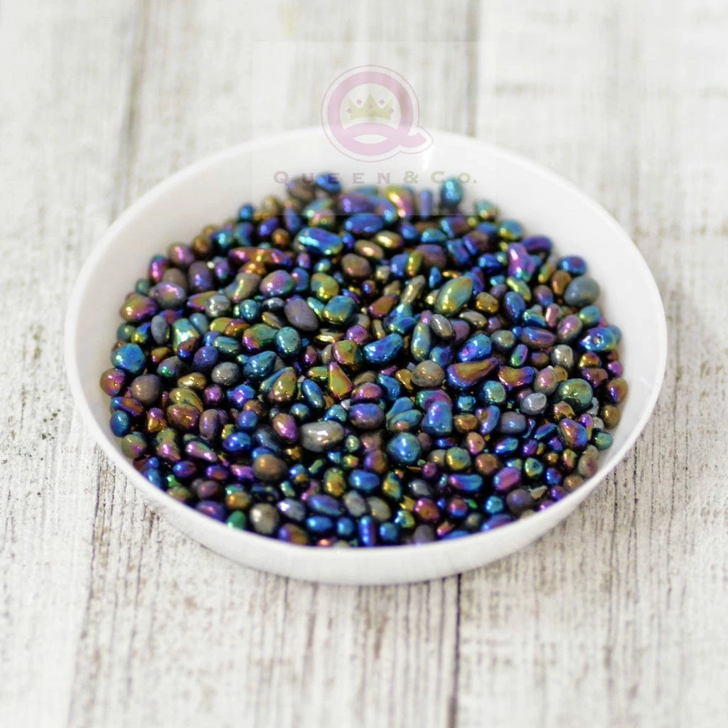 Queen & Co Toppings Metallic Sea Glass Black 1 Queen & Co Toppings Metallic Sea Glass Black