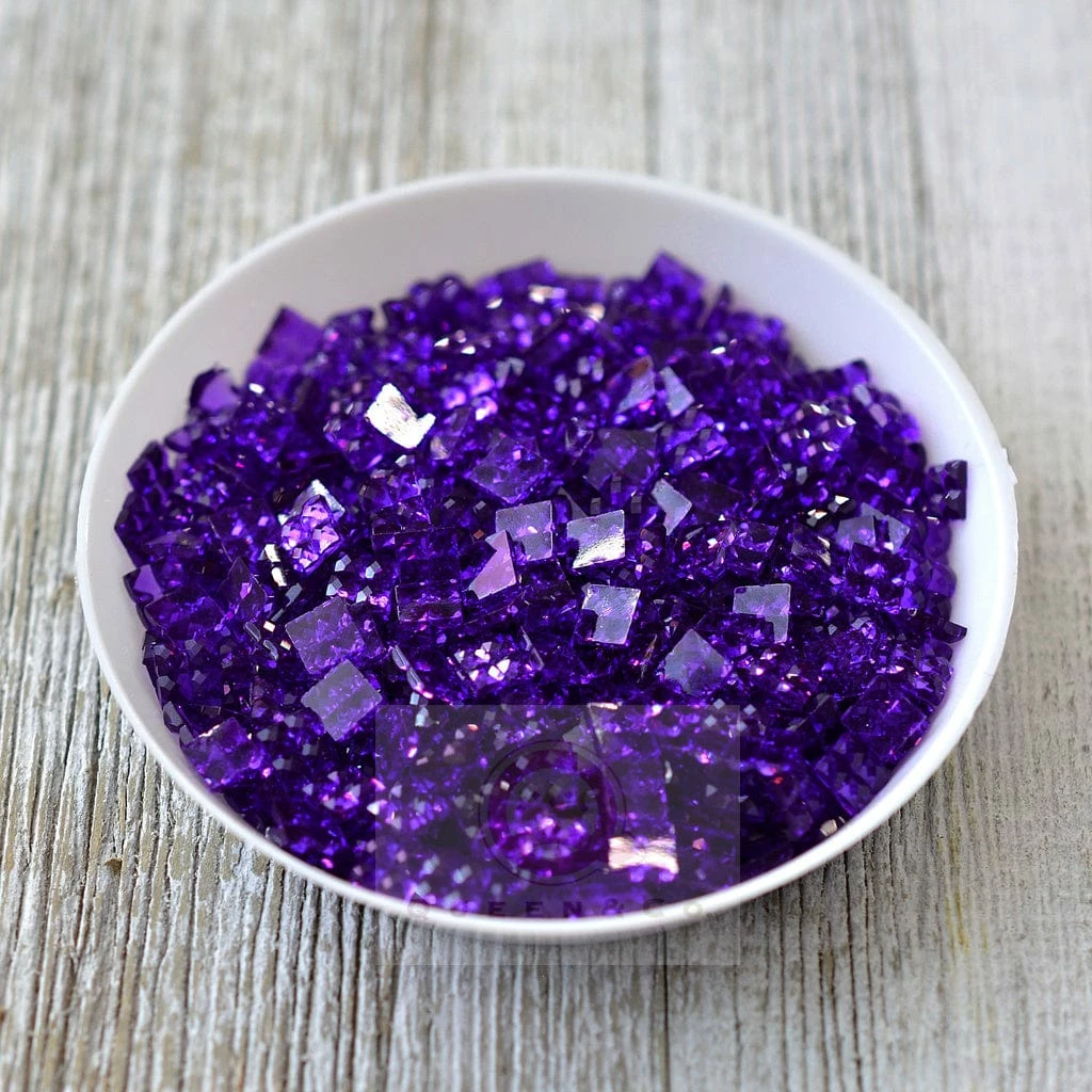 Queen & Co Toppings Sparkle Square Purple 1 Queen & Co Toppings Sparkle Square Purple