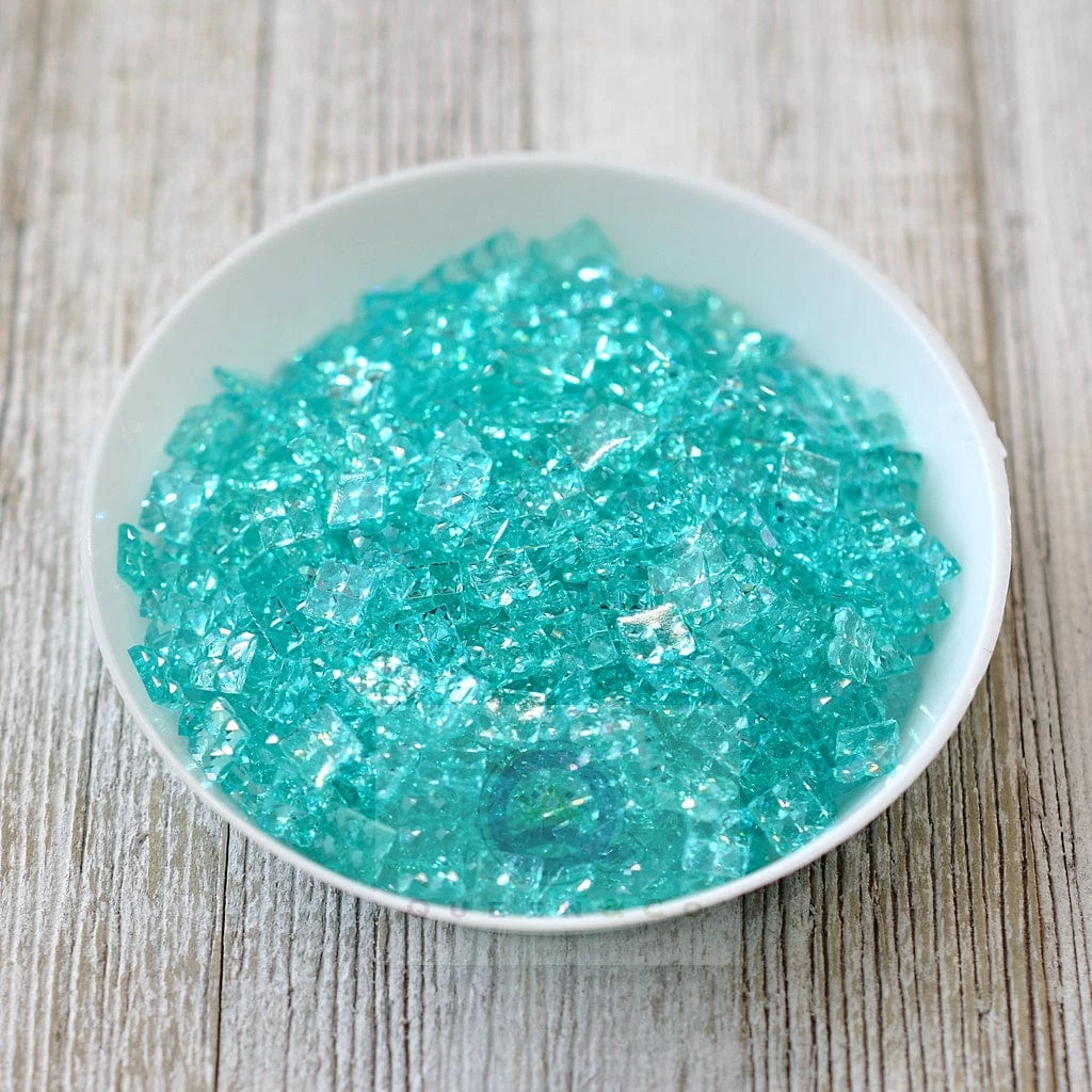 Queen & Co Sparkle Square Blue Toppings 1 Queen & Co Sparkle Square Blue Toppings