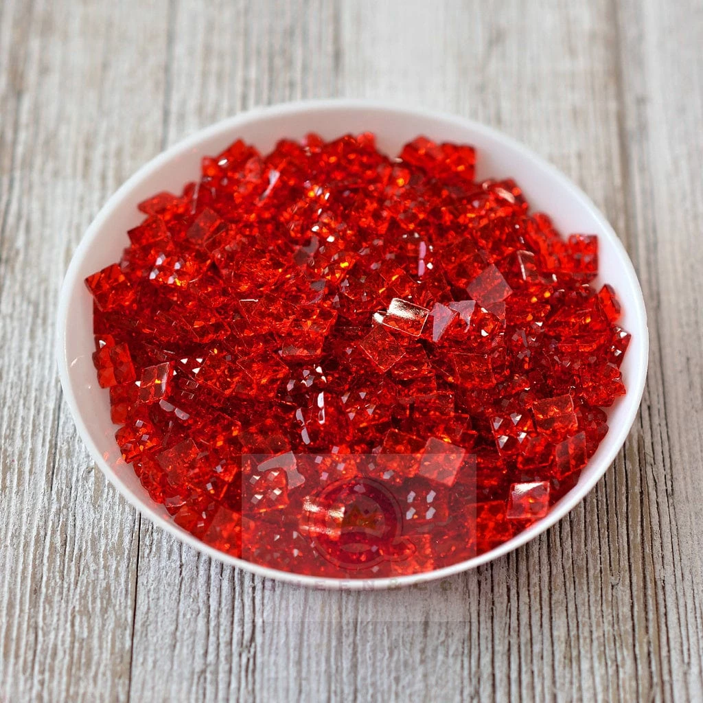 Queen & Co Sparkle Square Red 1 Queen & Co Sparkle Square Red