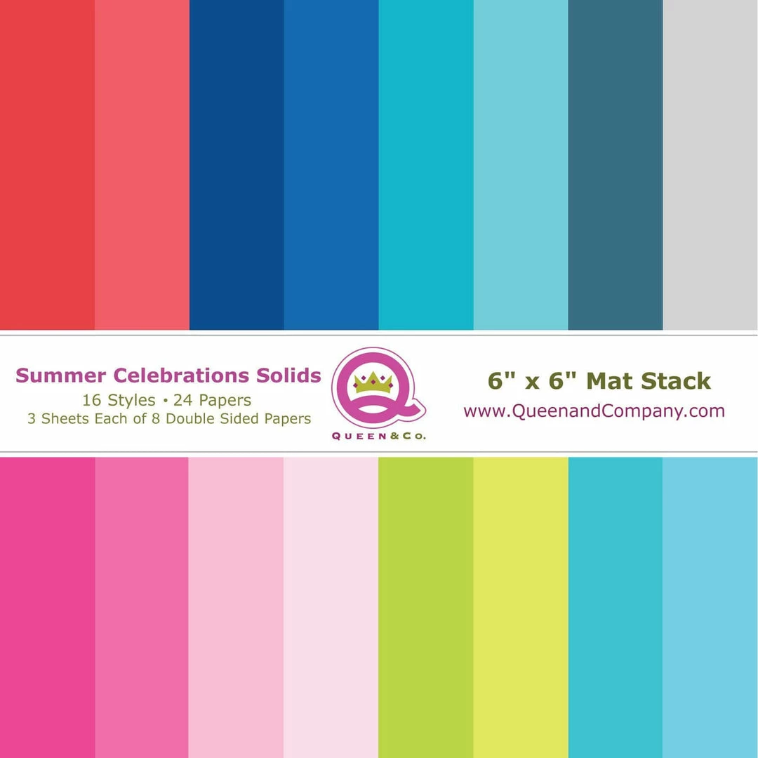 Queen & Co Summer Celebrations Solid Paper Pad 1 Queen & Co Summer Celebrations Solid Paper Pad