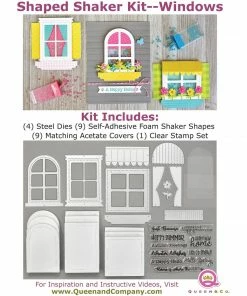 Queen & Co Shaped Shaker Kits Window Shaped Shaker Set