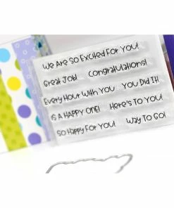 Queen & Co Congrats Sentiment Stacker Kit Word Dies