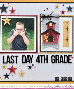 Queen & Co Shaped Shaker Kits School Days Shaped Shaker Kit