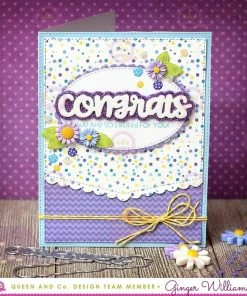 Queen & Co Congrats Sentiment Stacker Kit Word Dies