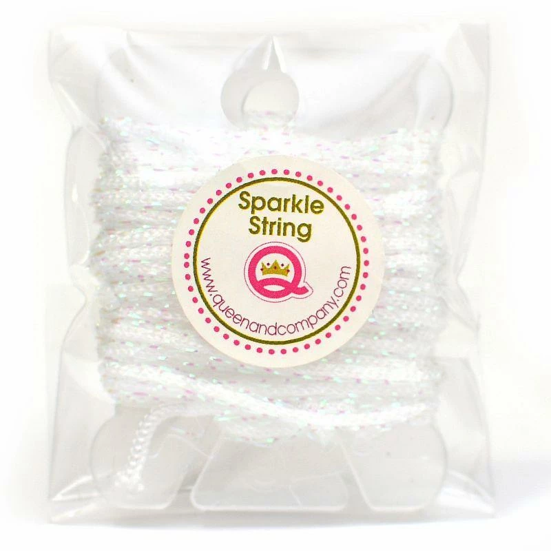 Queen & Co Sparkle String White Trims 1 Queen & Co Sparkle String White Trims
