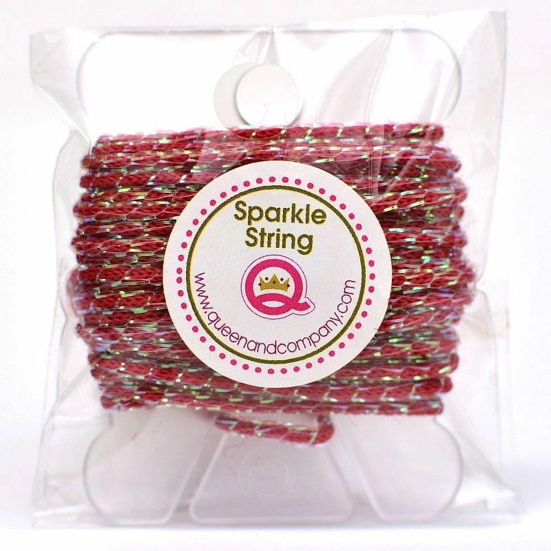 Queen & Co Sparkle String Red Trims 1 Queen & Co Sparkle String Red Trims